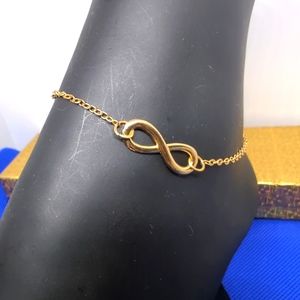 Infinity Design💛Gold Anklet/Ankle Bracelet Adjustable length NWT